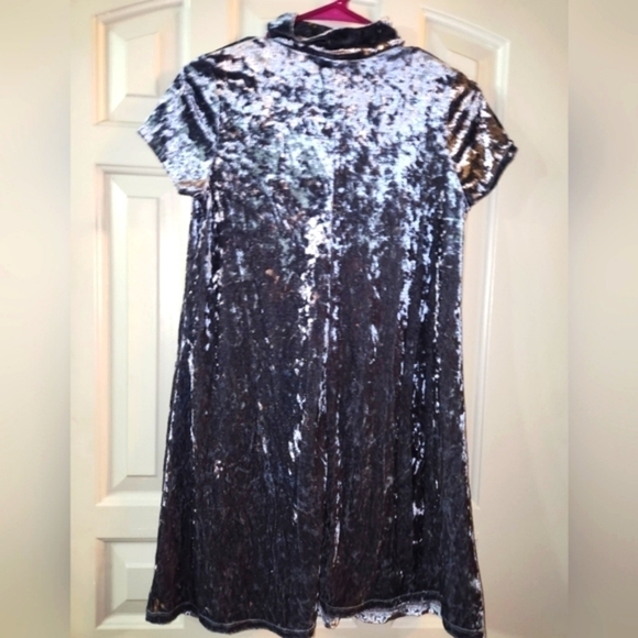 Y2K Timing Crushed Velvet  V Neck Dress size Small - Picture 2 of 5
